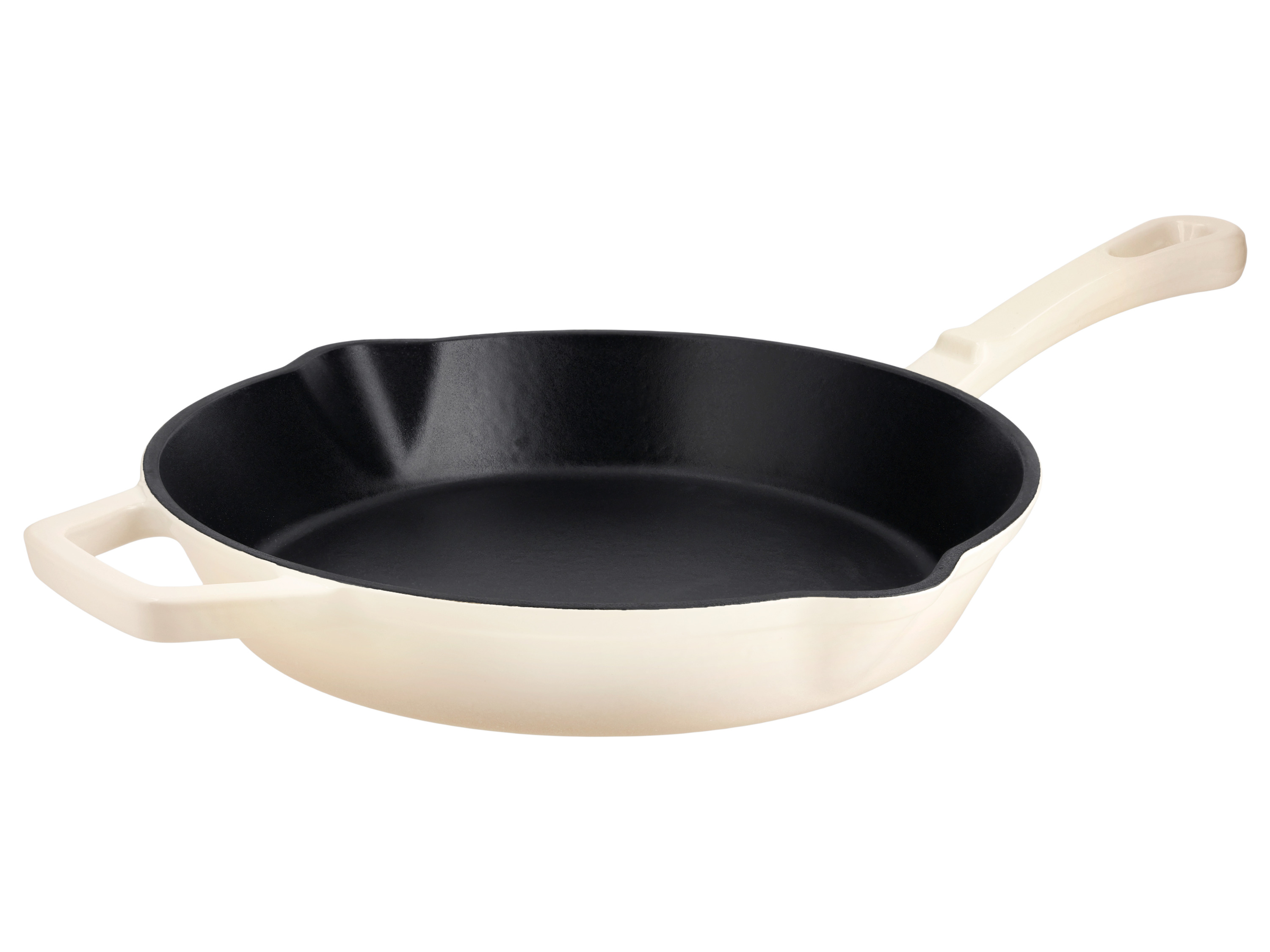 SILVERCREST® Żeliwna patelnia grillowa lub Żeliwna patelnia  (Okrągły, Kremowy)