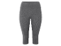 Ciemnoszare legginsy capri z dzianiny.