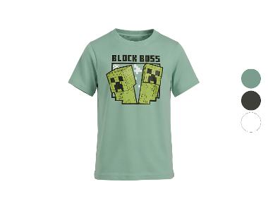T-shirt dziecięcy z bawełny Minecraft / Pokémon