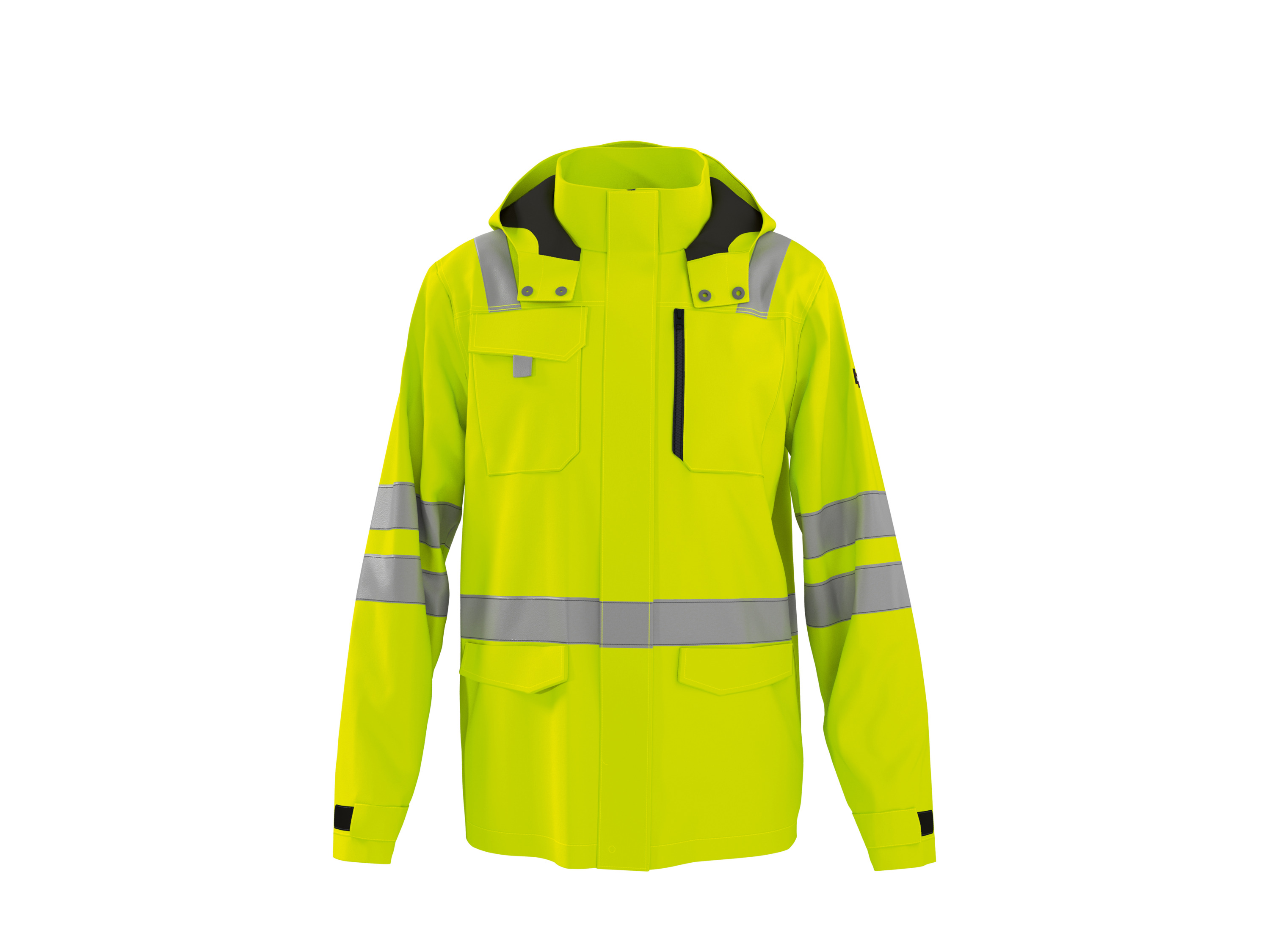 PARKSIDE PERFORMANCE® Kurtka softshell męska odblaskowa (Żółty, XXL (60/62))