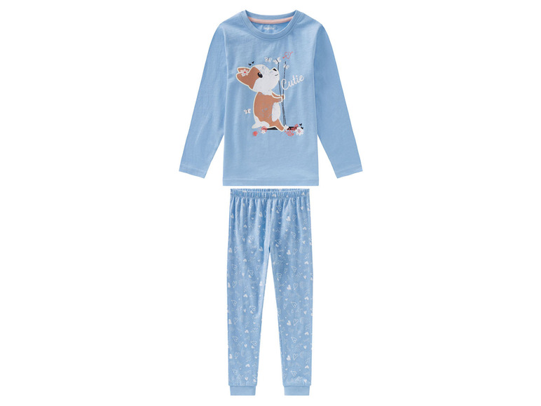 Pełny ekran: lupilu® Piżama dziecięca z bawełny (koszulka + spodnie) z nadrukiem świecącym w ciemności - zdjęcie 2