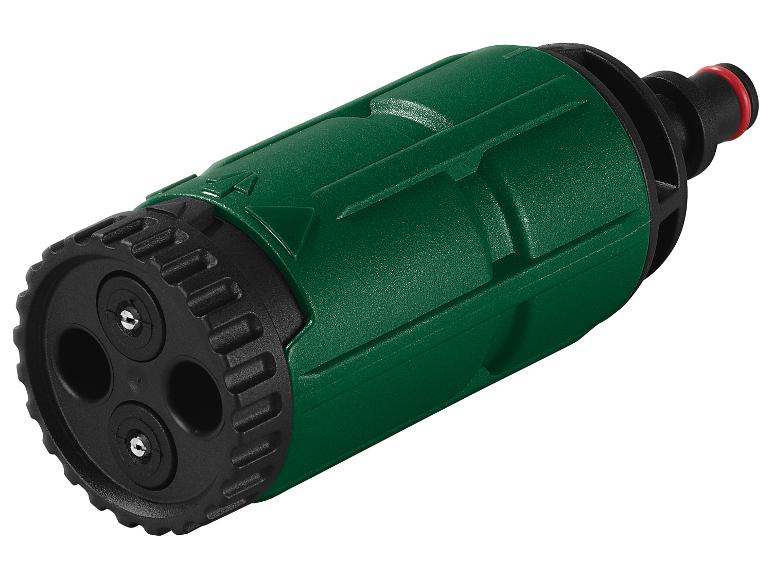 Zielona dysza do węża z wieloma trybami natrysku