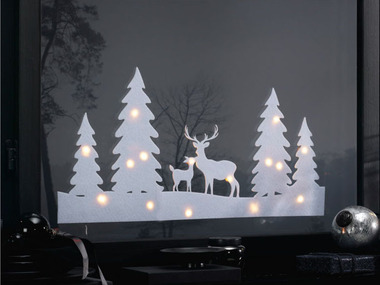 LIVARNO home Obraz zimowy LED na okno