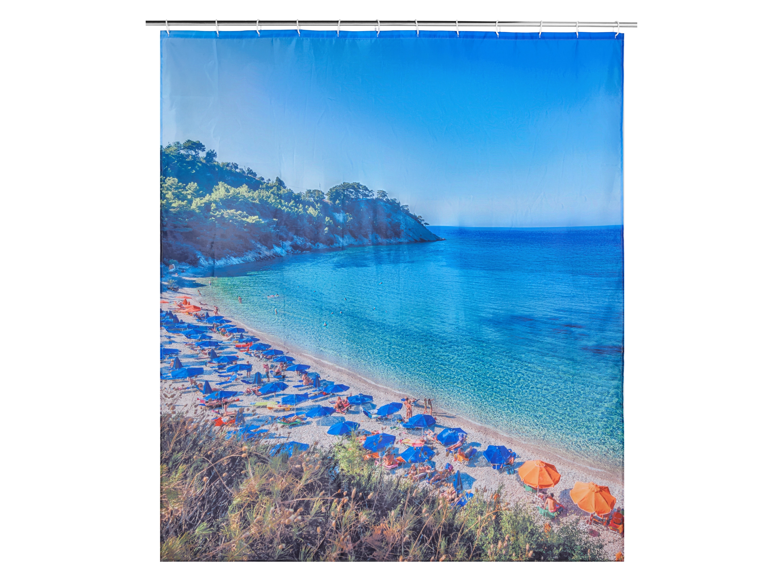 LIVARNO® Zasłona prysznicowa, 180 x 200cm (Plaża)