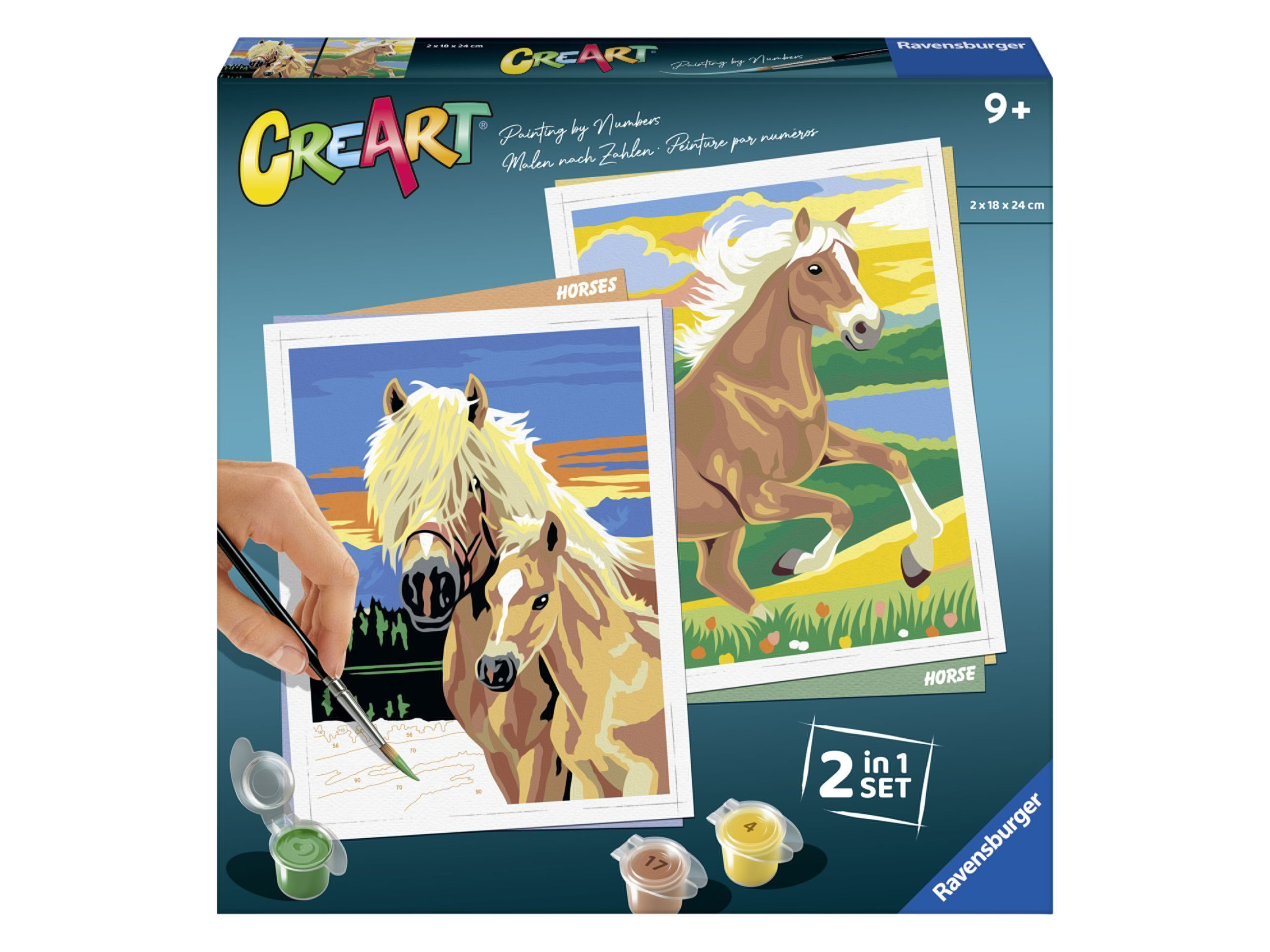 RAVENSBURGER Zestaw malarski „Malowanie po numerach” (Marzenie o koniu)