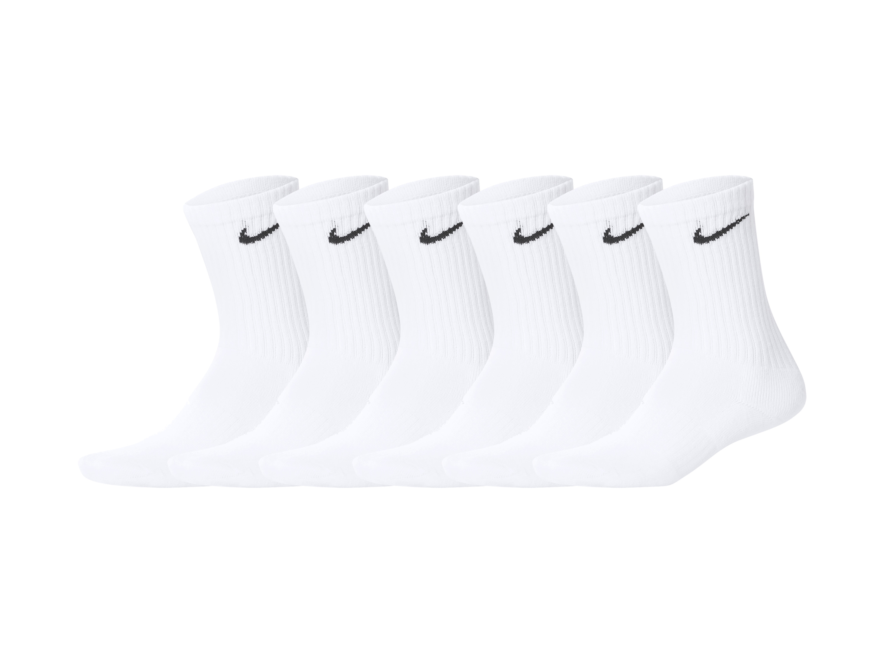 NIKE Skarpety sportowe, 6 par (biała, 38-42)