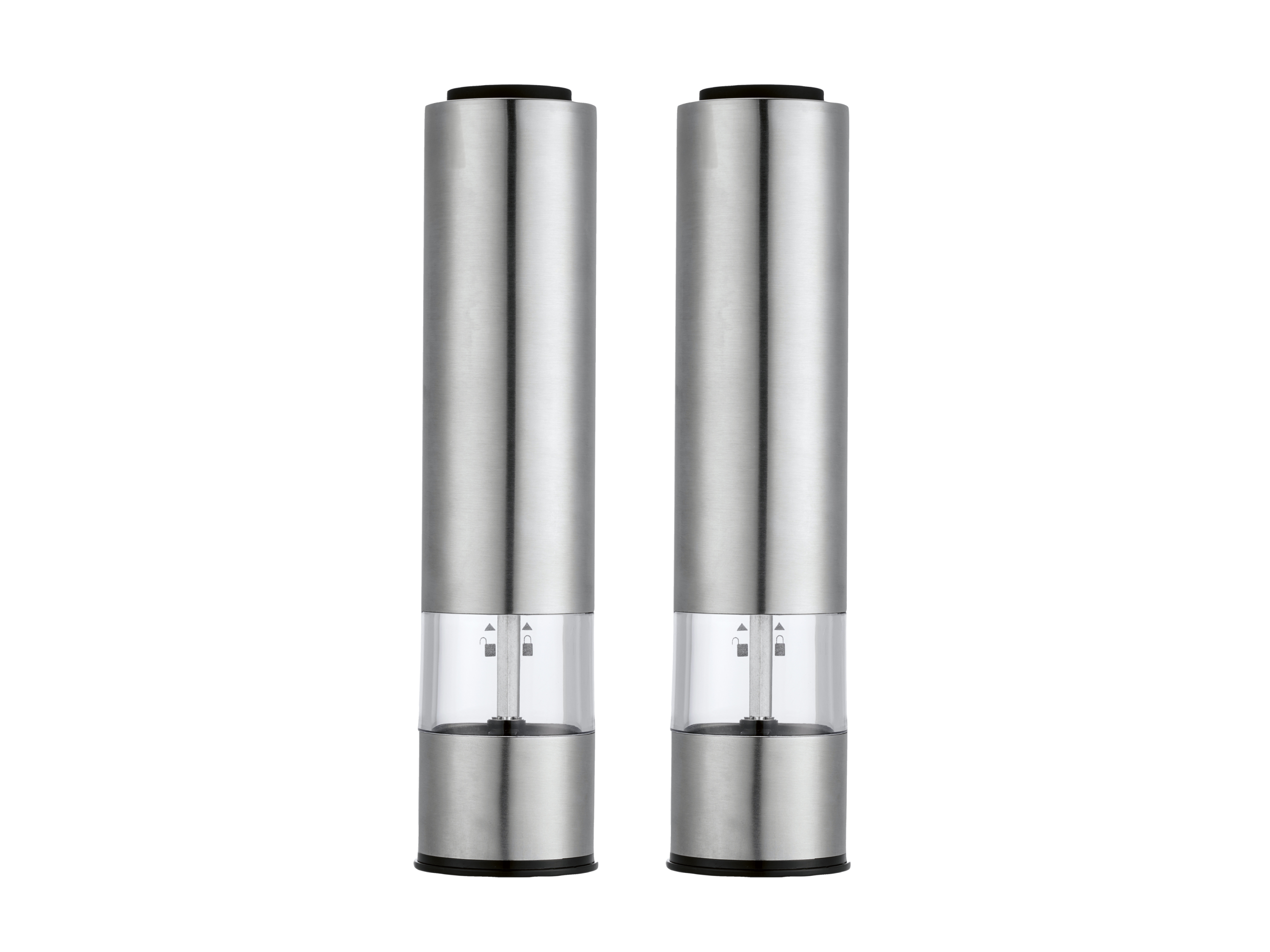 SILVERCREST® Zestaw 2 elektrycznych młynków do soli i pieprzu