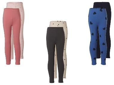 LUPILU® Legginsy termiczne dziecięce z bawełną, 2 pary