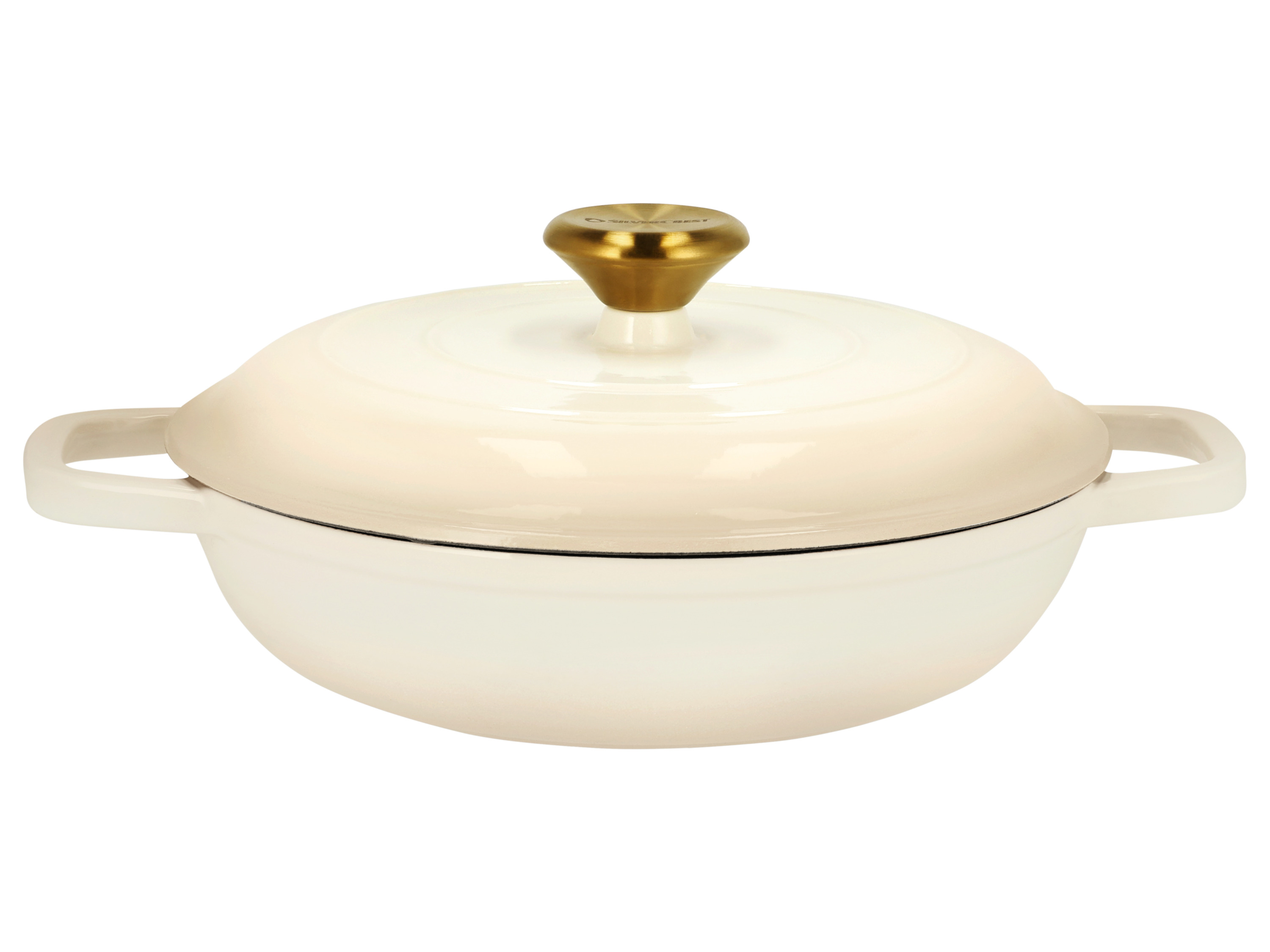 SILVERCREST® Żeliwna patelnia do serwowania Premium, Ø 25 cm (Beżowy)