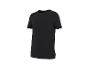 Czarny T-shirt z krótkim rękawem z małym logo na rękawie i u dołu.