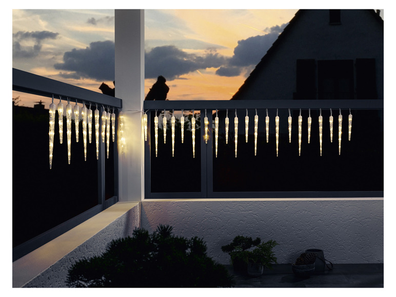Pełny ekran: LIVARNO home Girlanda świetlna 128 LED, sople lodu - zdjęcie 3