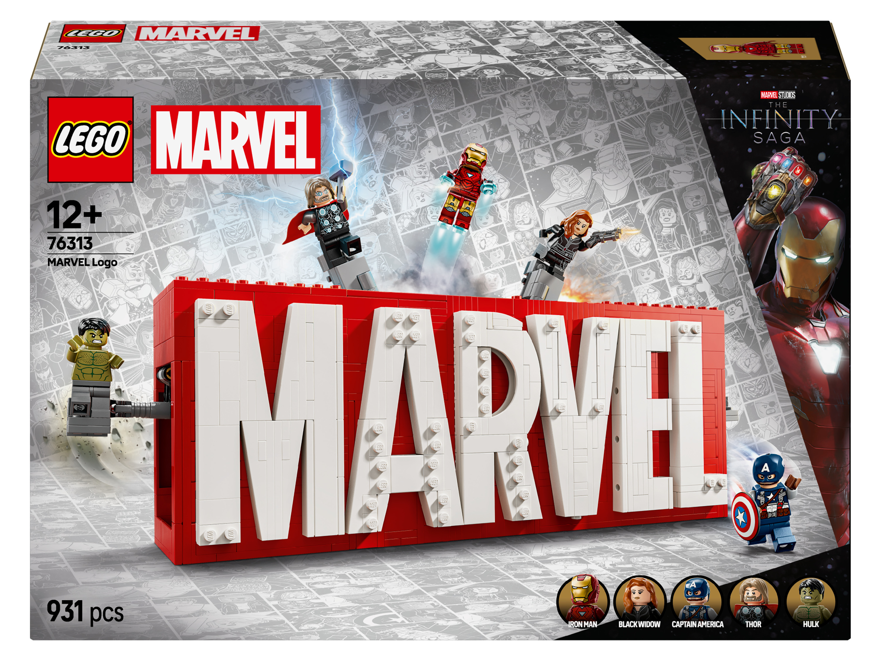 LEGO® MARVEL SUPER HEROES 76313 MARVEL Logo i Minifigurki