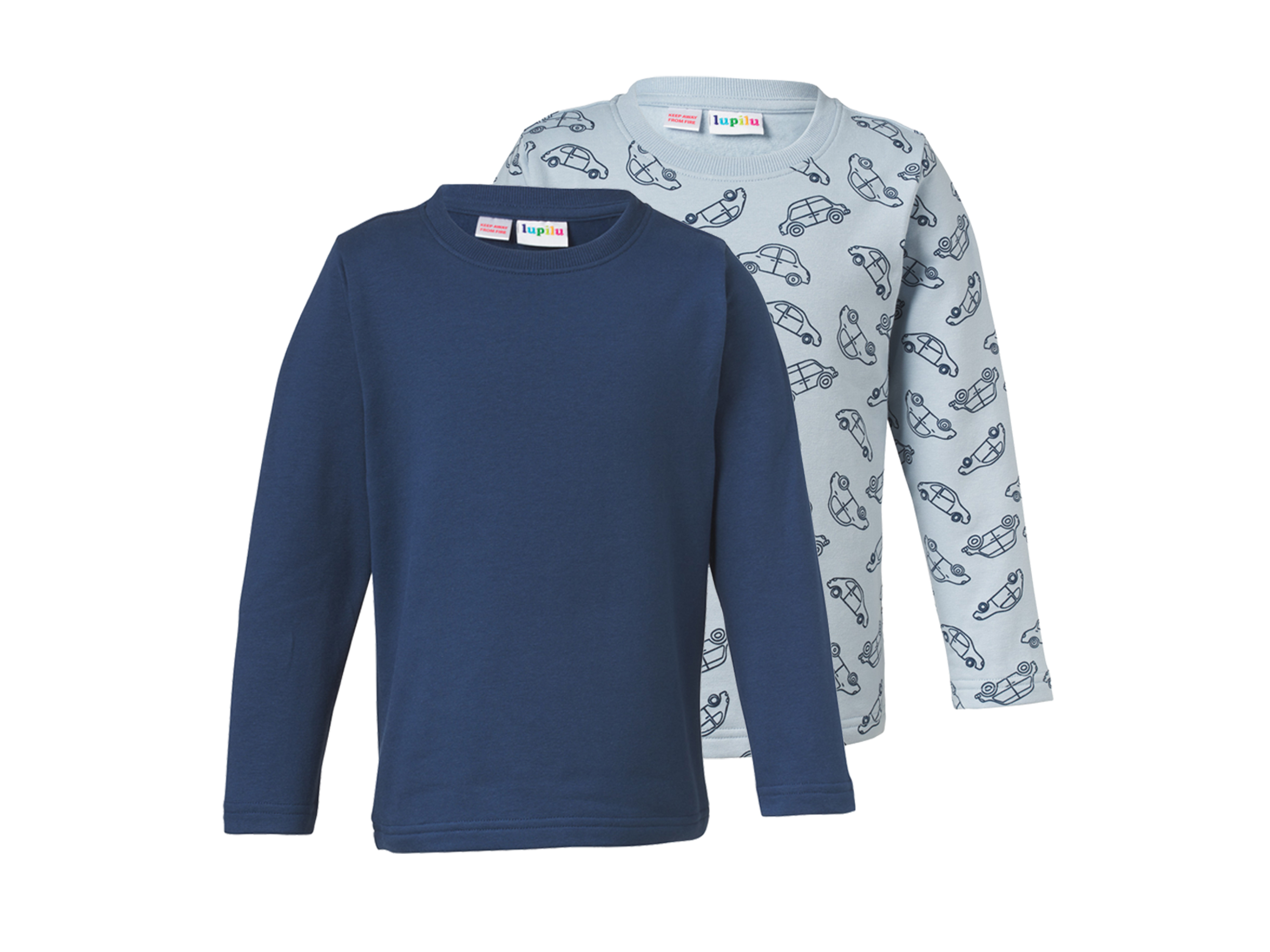 LUPILU® Bluzy termiczne dziecięce, 2 sztuki (Granatowy/niebieski, 86/92)