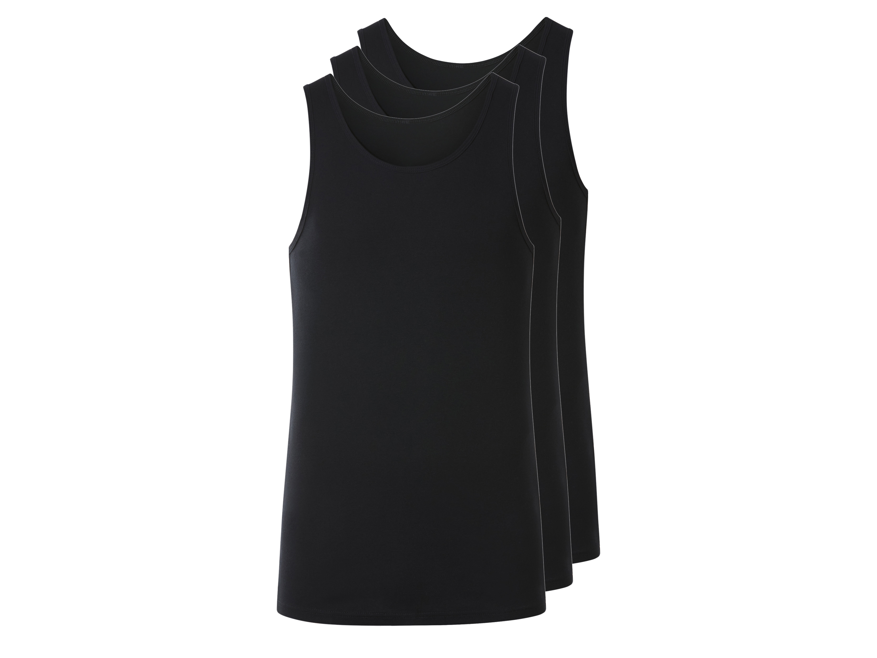 esmara Men Podkoszulki męskie z bawełny, 3 sztuki 