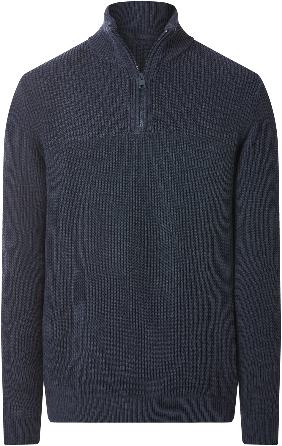 ESMARA MEN Męski sweter z grubego dzianu Troyer (Granatowy, XXL (60/62))