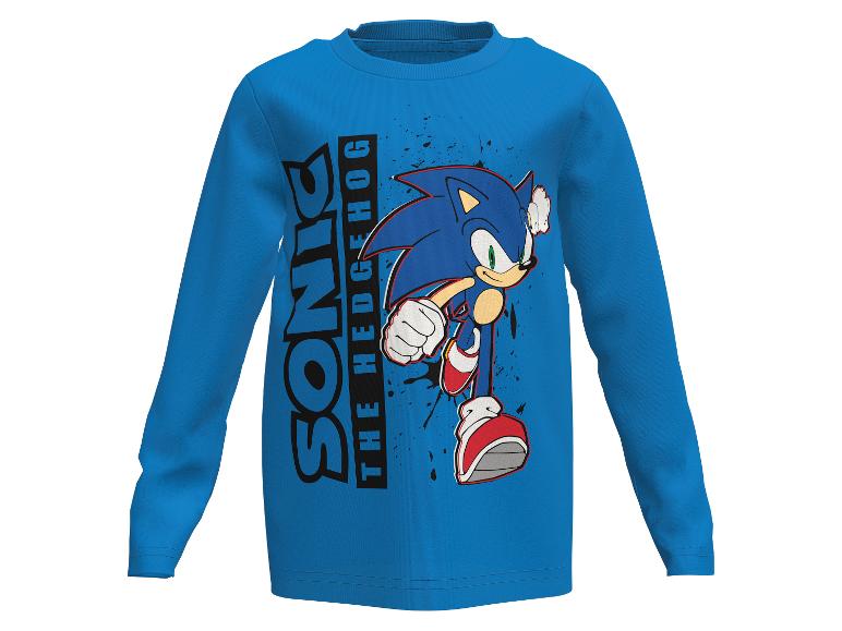 Niebieska bluza Sonic the Hedgehog z długim rękawem z nadrukiem Sonica