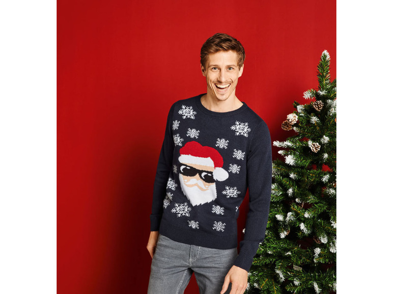 Pełny ekran: LIVERGY® Sweter świąteczny męski z efektem LED - zdjęcie 3