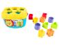 Sorter kształtów Fisher-Price z kolorowymi klockami w różnych kształtach.