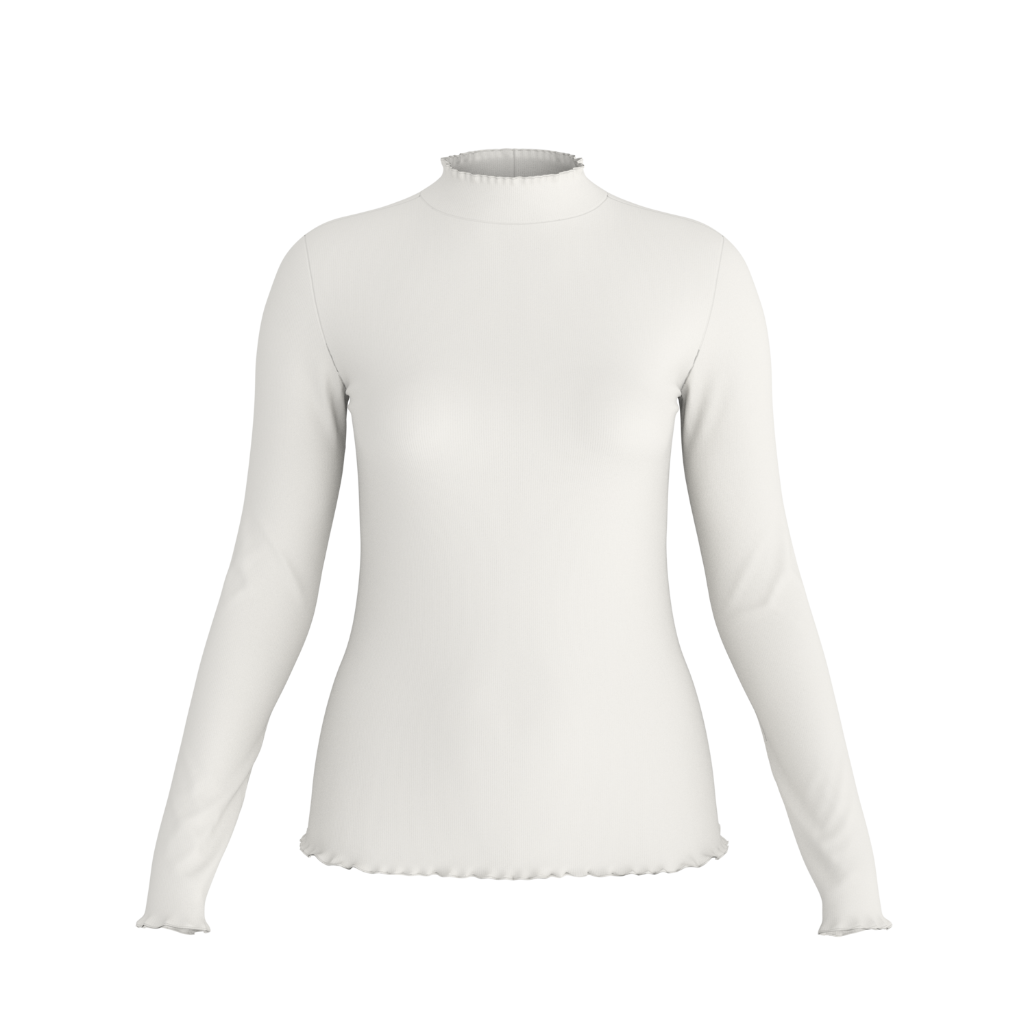 ESMARA® Koszulka z golfem damska (biała, L (44-46))