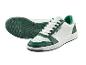 Biało-zielone sneakersy PARKSIDE z zieloną podeszwą na białym tle