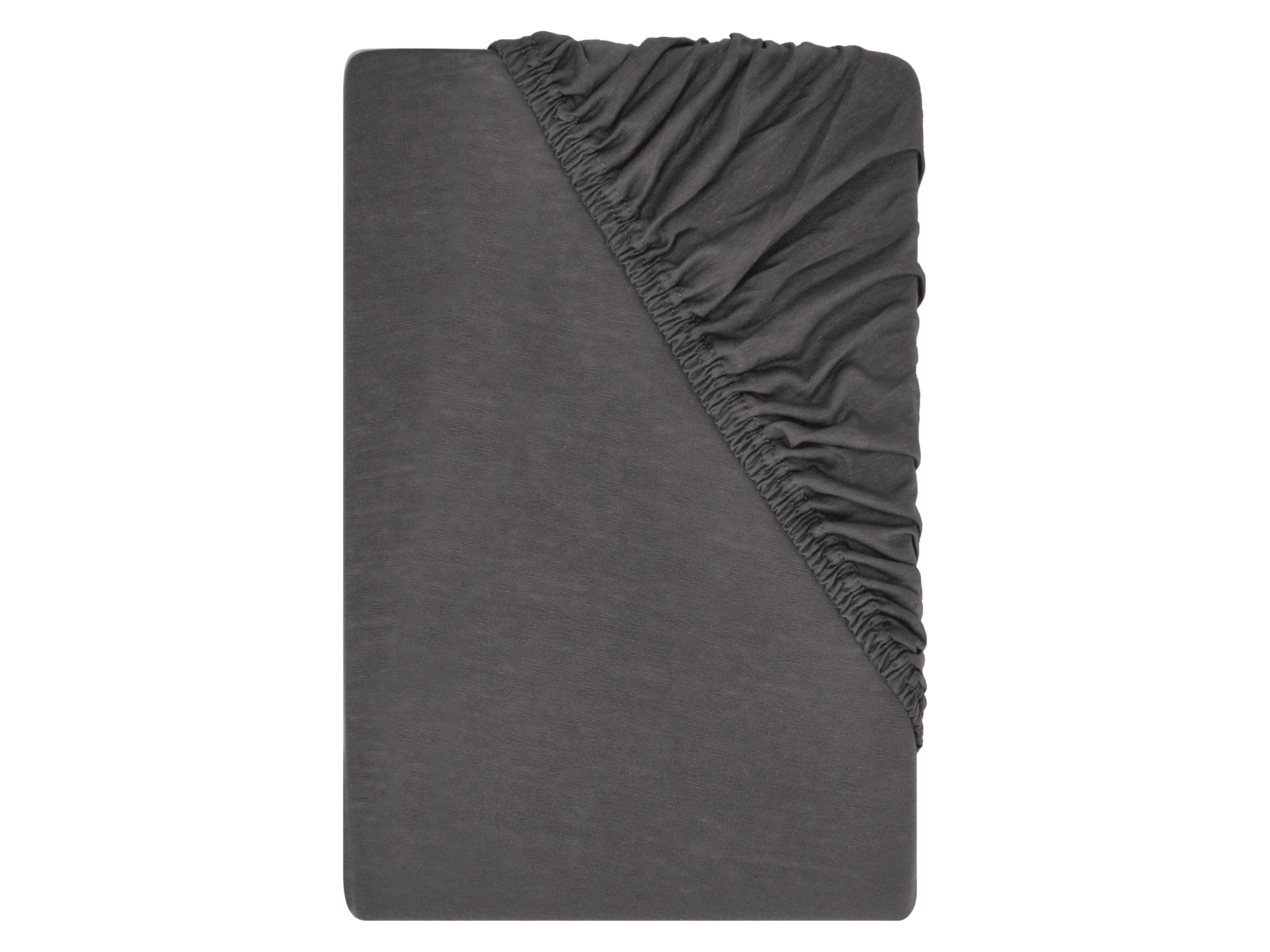 LIVARNO® Prześcieradło dżersejowe z gumką, 140-160 x 200 cm (Ciemnoszary)