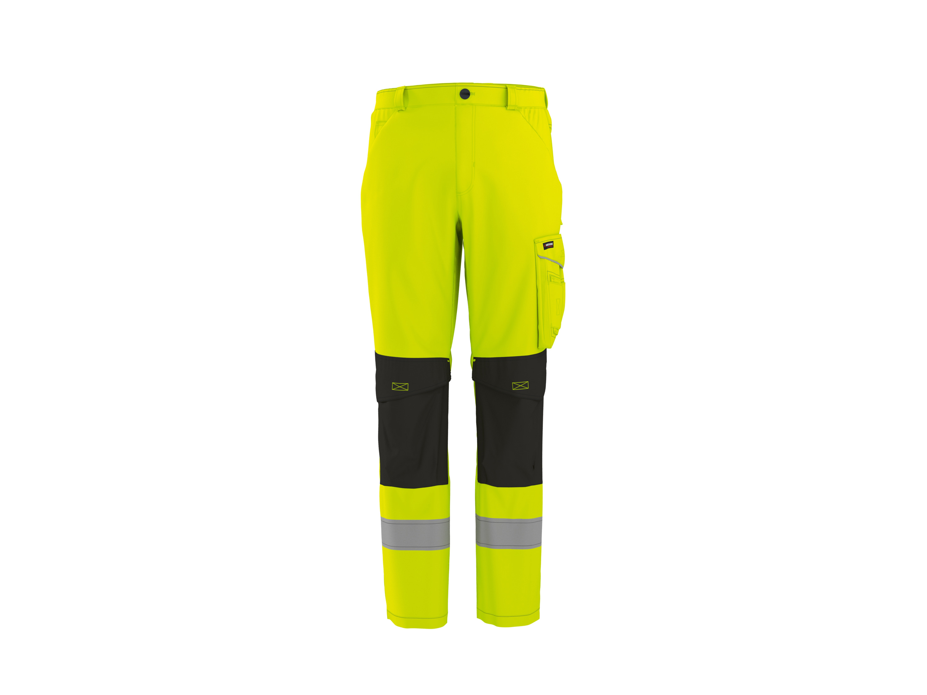 PARKSIDE PERFORMANCE® Spodnie robocze męskie softshell odblaskowe (Żółty, 58)