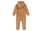 Brązowy kombinezon z kapturem dla dzieci.