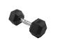 Czarny hantel Crivit 17,5 kg ze srebrnym uchwytem.