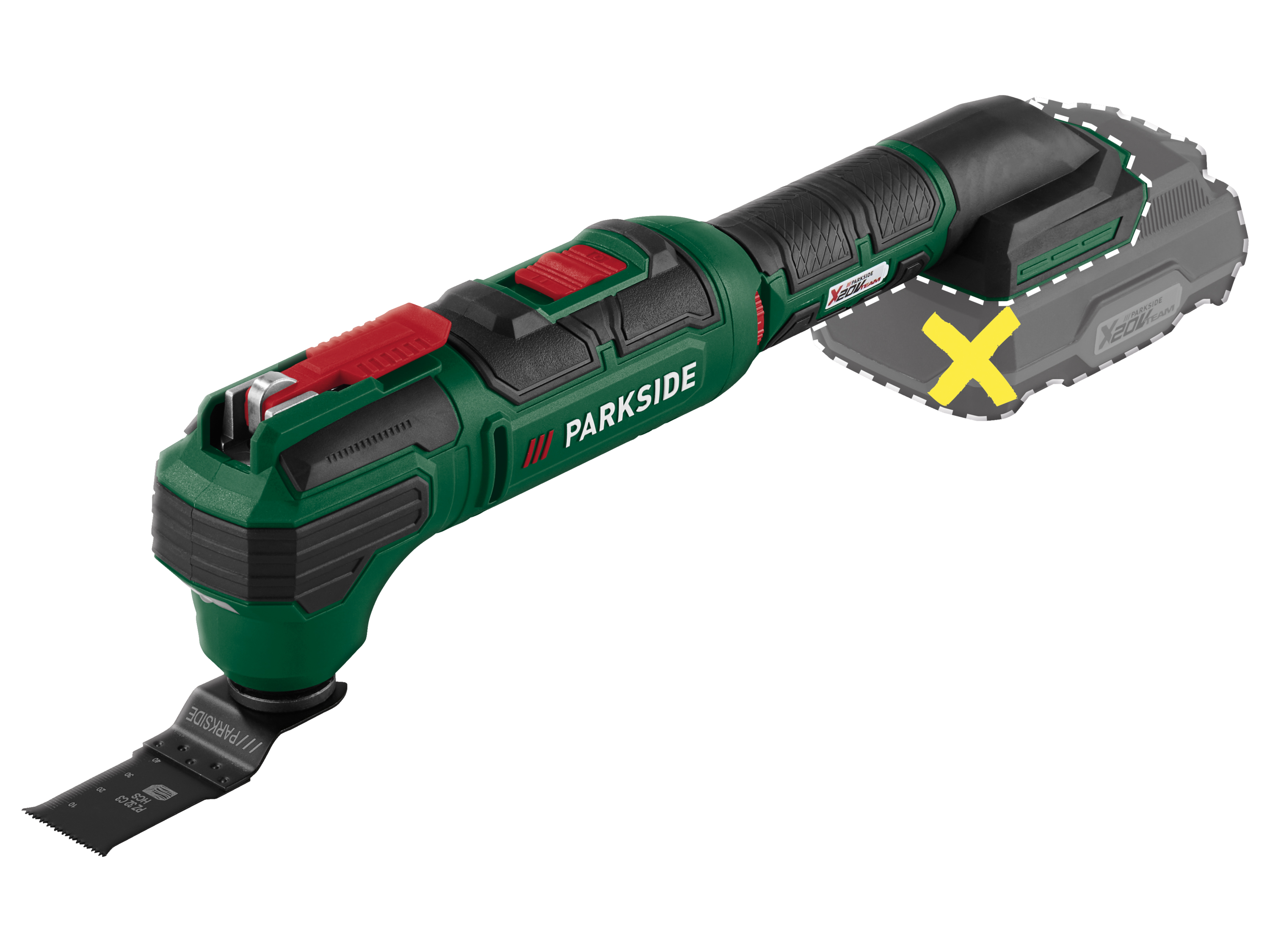 PARKSIDE® Akumulatorowe narzędzie wielofunkcyjne, 20 V, PAMFW 20 -Li C3 (bez akumulatora i ładowarki)