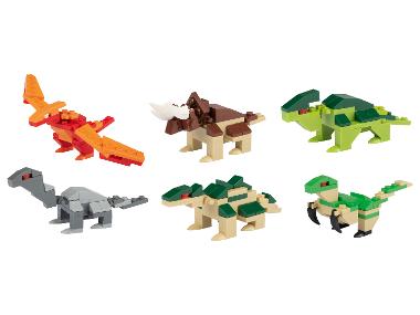 LUPILU® Zestaw 6 dinozaurów z klocków w jajku