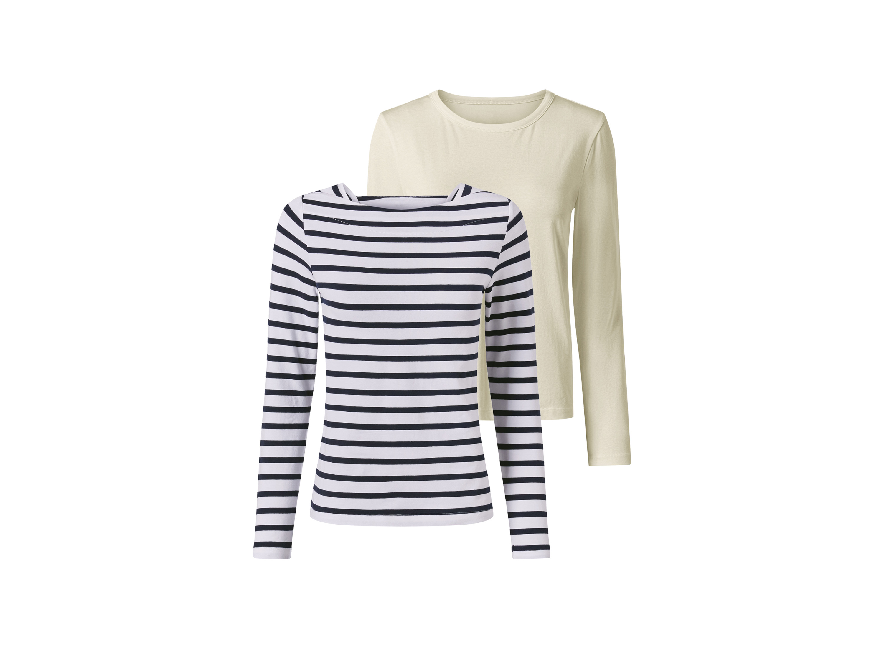 esmara® Koszulki damskie z bawełną, 2 sztuki 