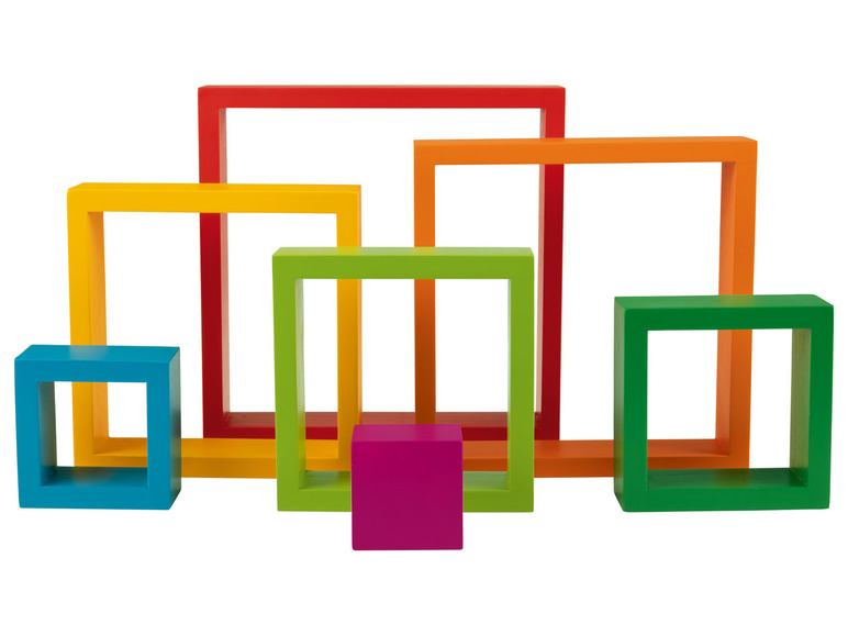 Pełny ekran: Playtive Drewniana układanka Montessori w kolorach tęczy, 1 zestaw - zdjęcie 14