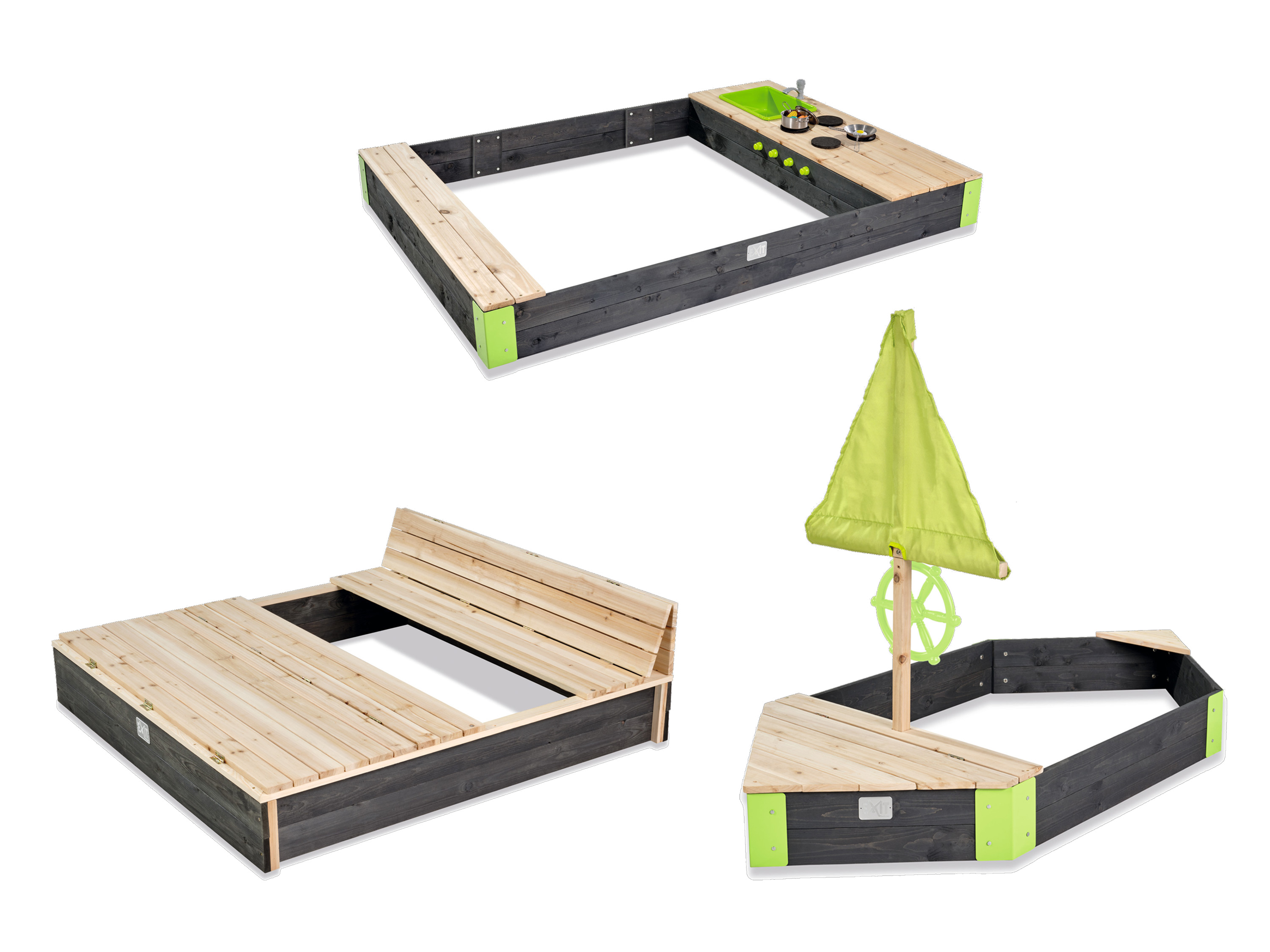 EXIT TOYS Piaskownica drewniana Aksent