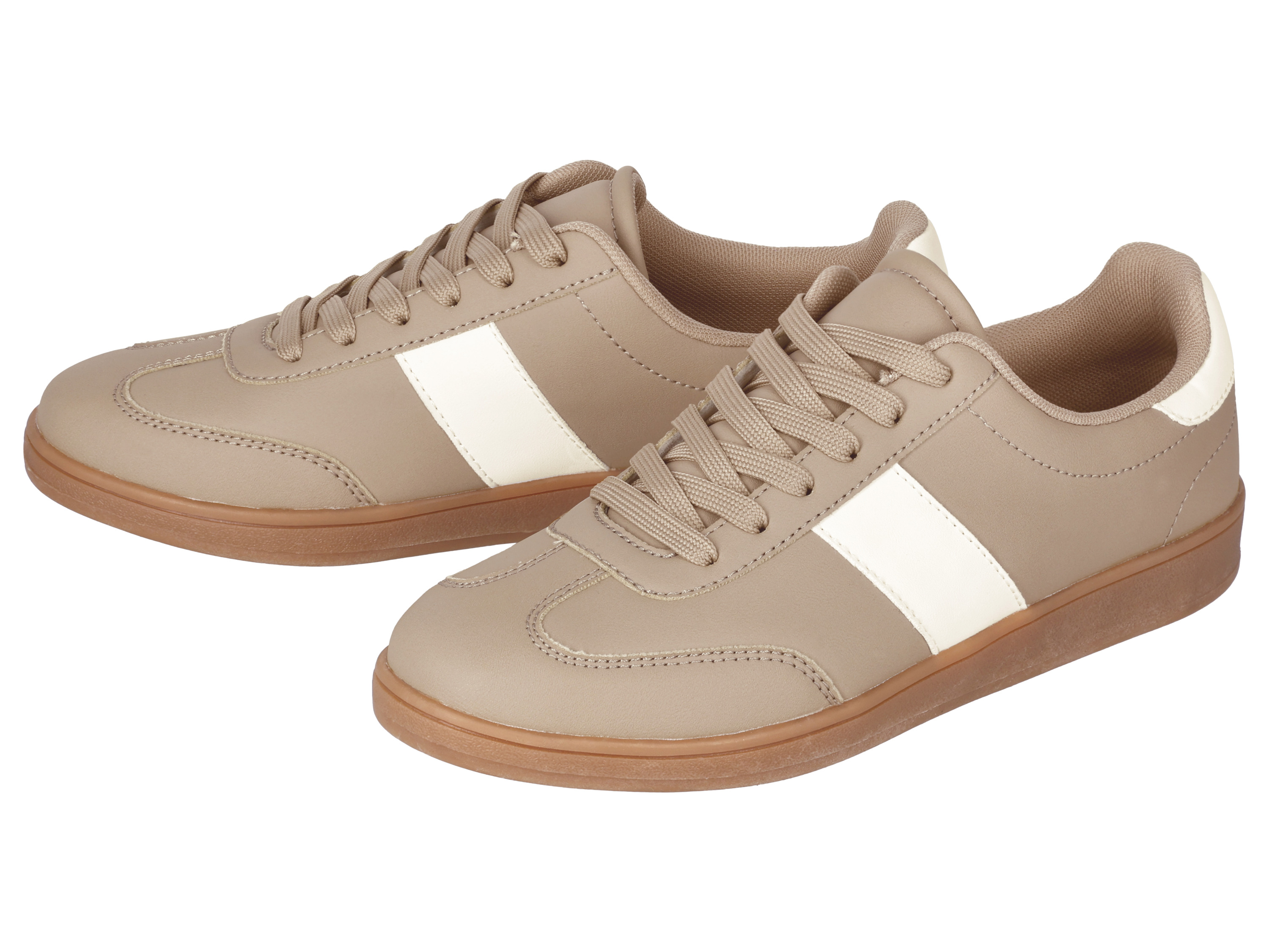 ESMARA® Sneakersy damskie (Beżowy/ biały, 39)