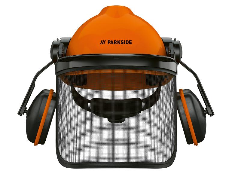 Kask ochronny PARKSIDE z nausznikami i siatkową osłoną