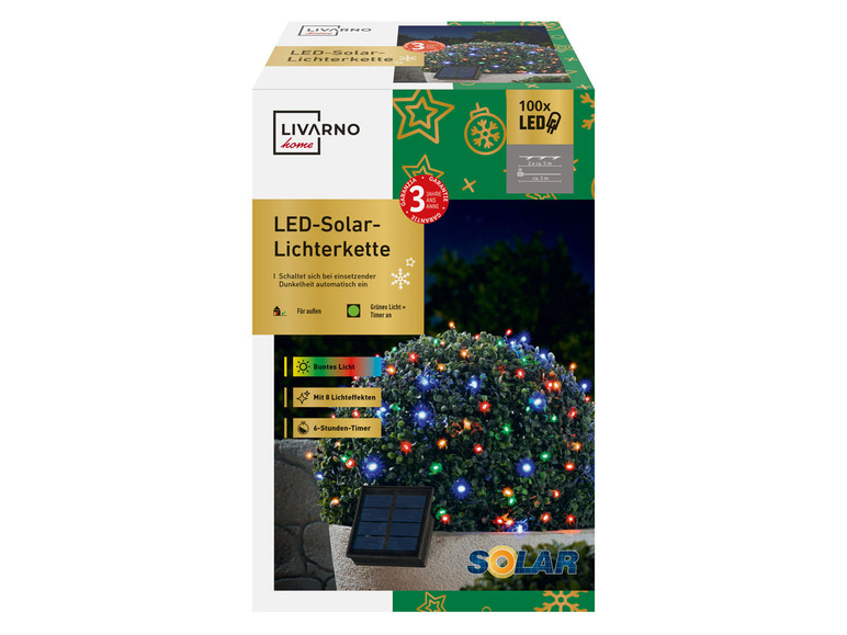 Pełny ekran: LIVARNO home Girlanda solarna LED, 2 x 5 m, 100 diod - zdjęcie 15
