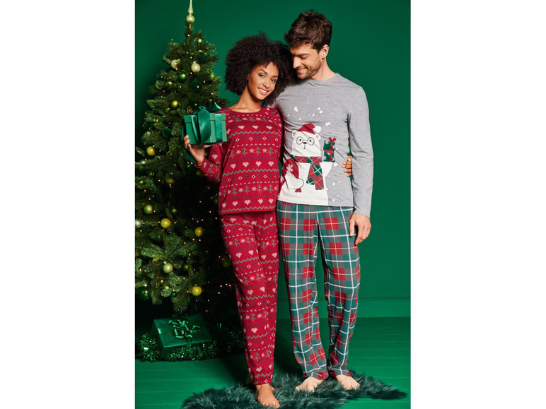 Pełny ekran: esmara® Piżama świąteczna damska z bawełną (bluzka + spodnie) - zdjęcie 8