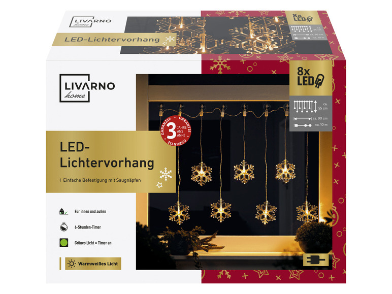 Pełny ekran: LIVARNO home Dekoracyjna kurtyna świetlna LED - zdjęcie 5