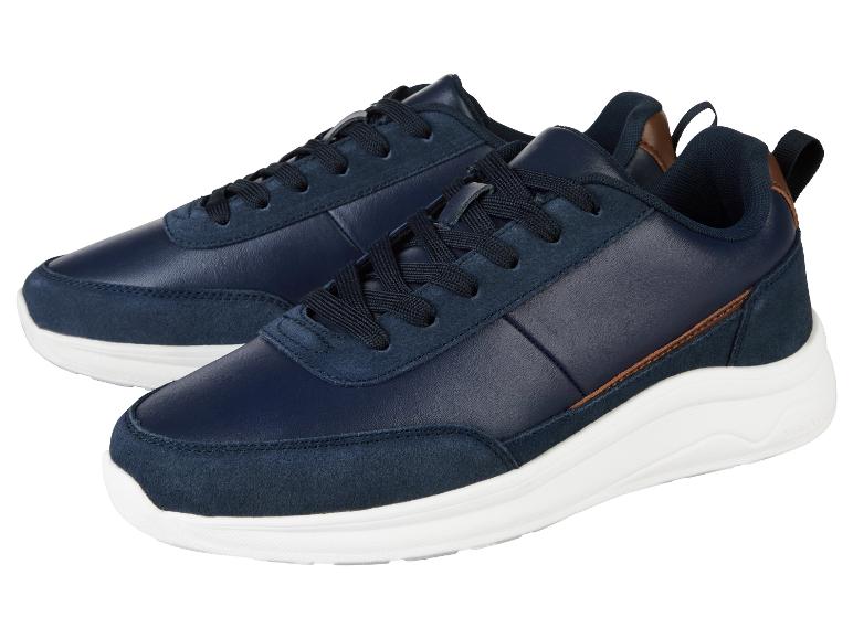 Męskie granatowe buty sportowe.