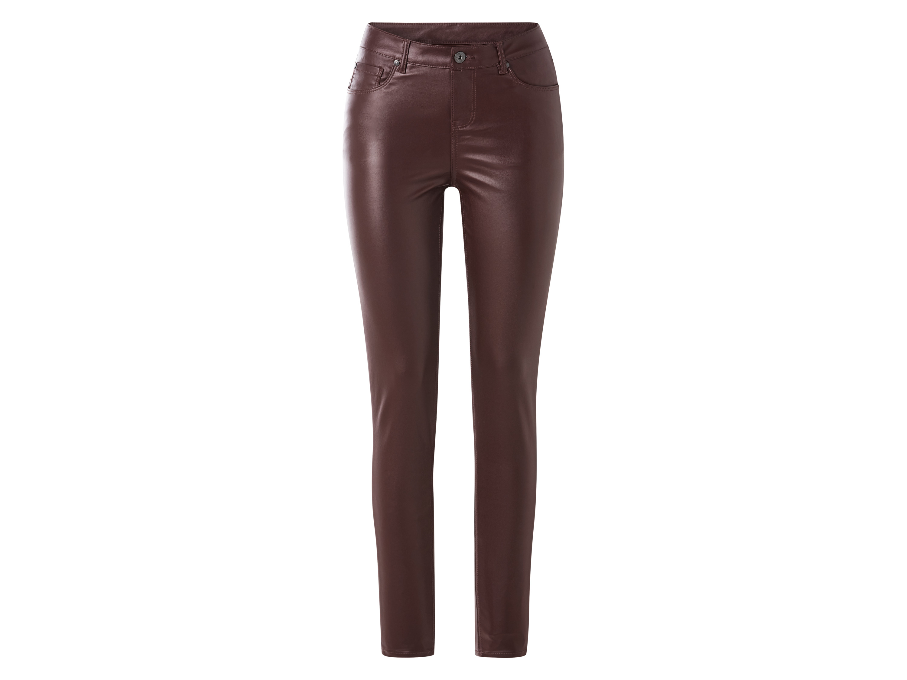 ESMARA® Jeansy skinny fit damskie (Brązowy, 46)