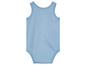 Jasnoniebieski body dla niemowląt z krótkim rękawem.
