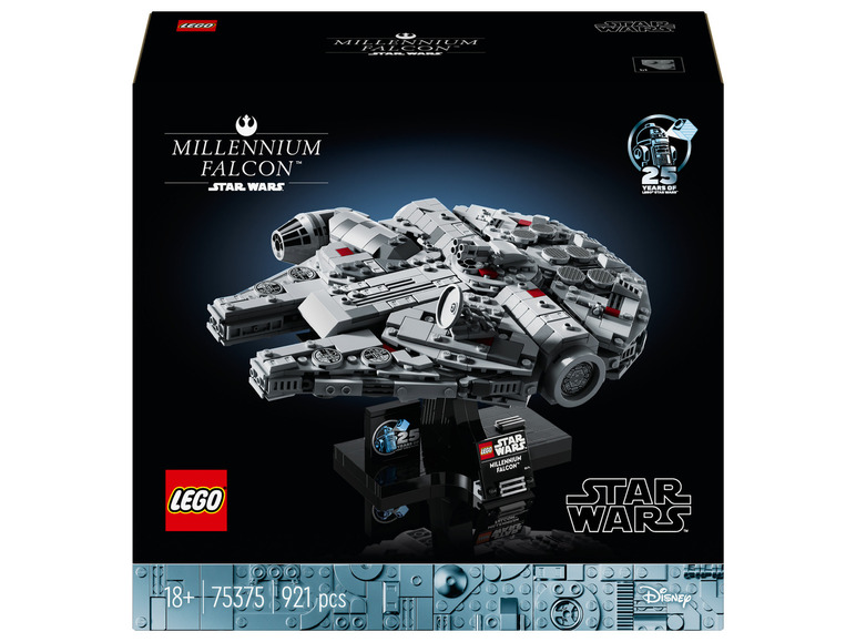 Zestaw LEGO Star Wars Millennium Falcon z 921 elementami.