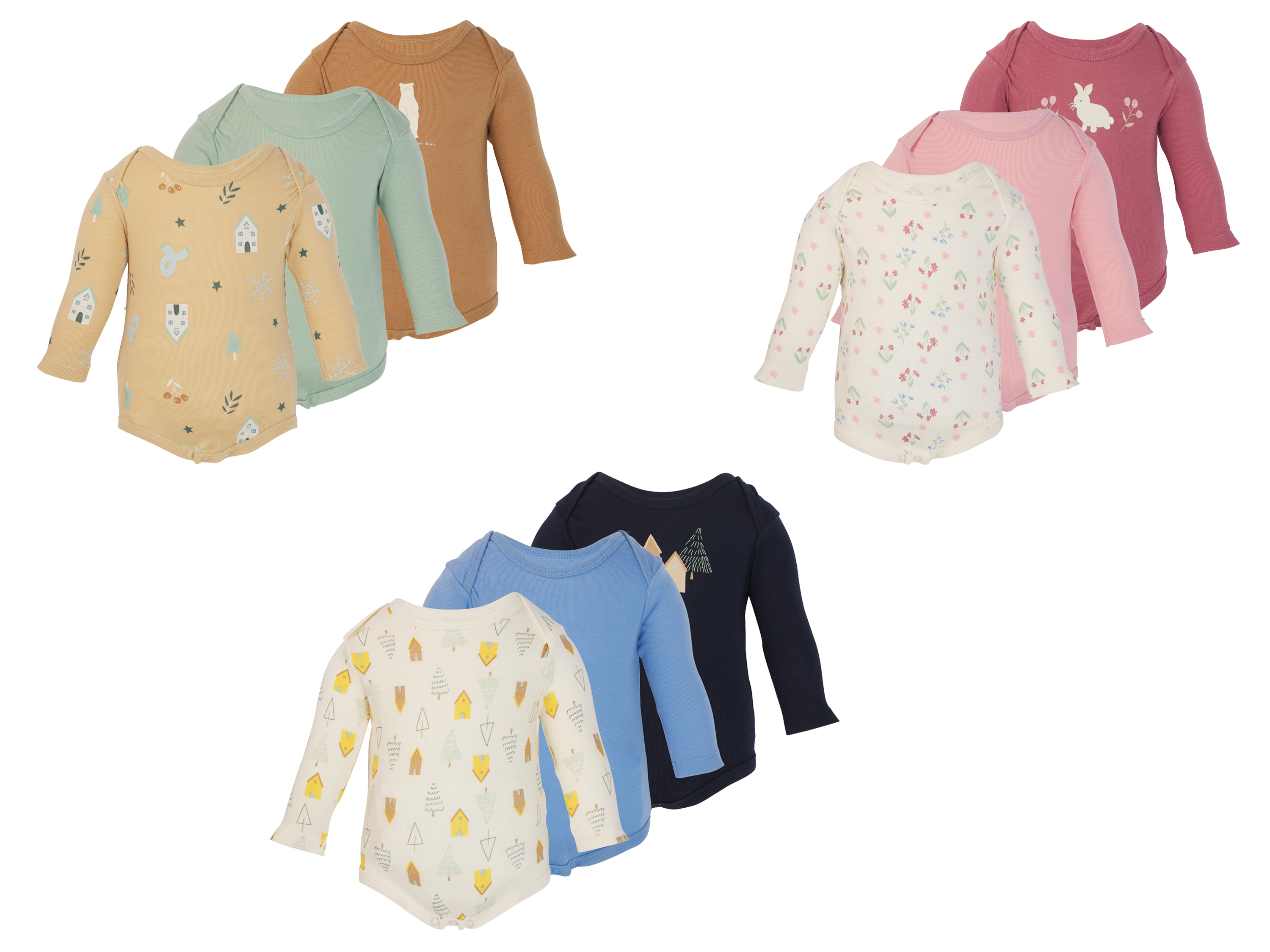 LUPILU® Body niemowlęce, 3 sztuki