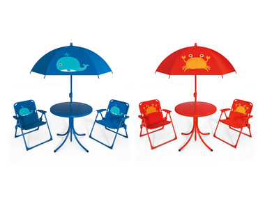LIVARNO home Stolik i krzesełka ogrodowe dla dzieci z parasolem