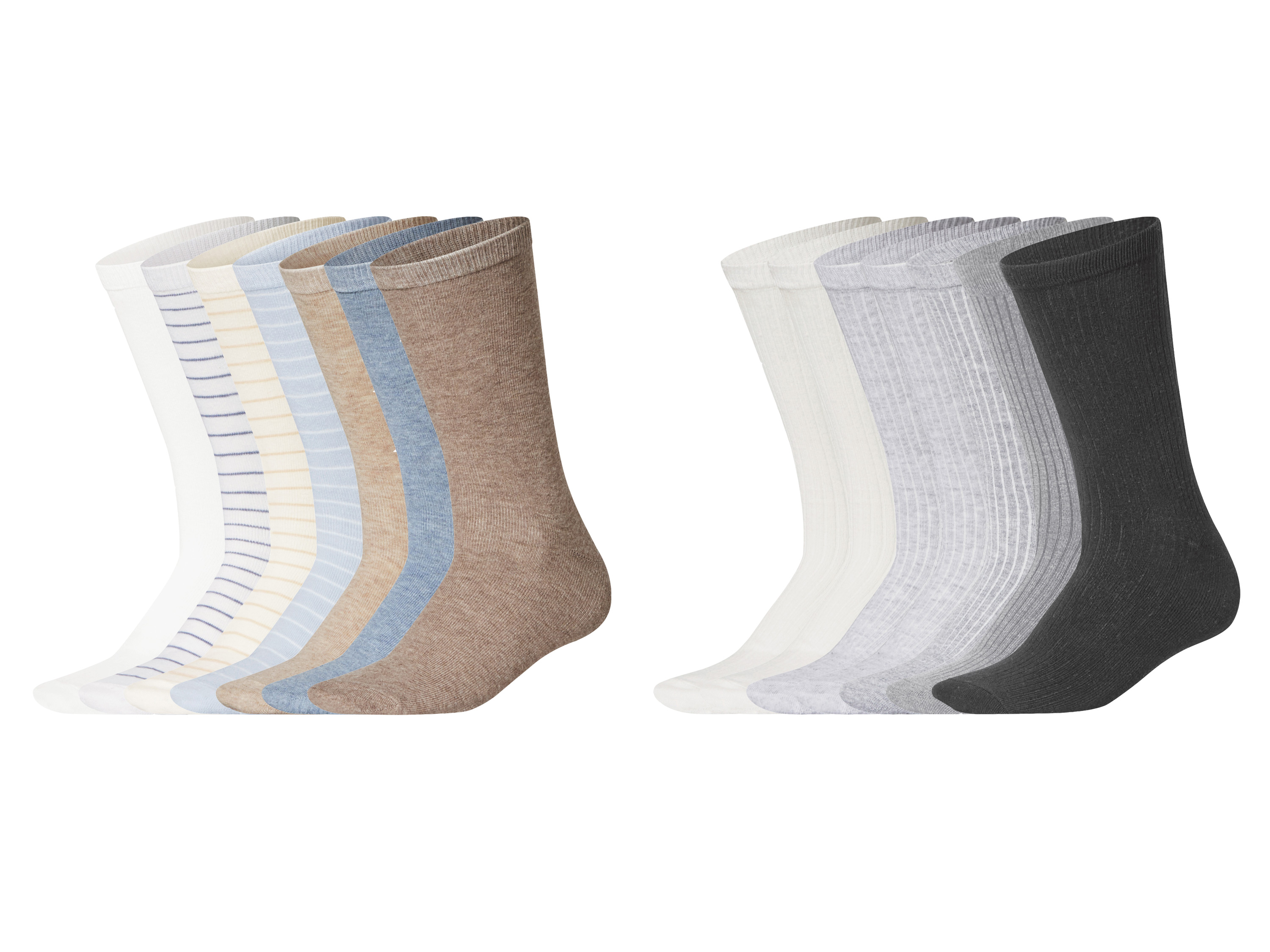 esmara® Skarpetki damskie z biobawełną, 7 par