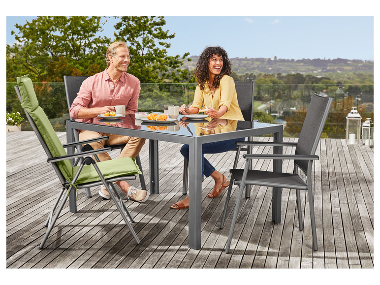 Pełny ekran: Livarno Home Aluminiowy stół ogrodowy Houston, 140 x 90 cm, z obracanym blatem, srebrny - zdjęcie 18