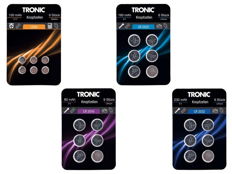 Pełny ekran: TRONIC® Baterie guzikowe 6 sztuk - zdjęcie 1