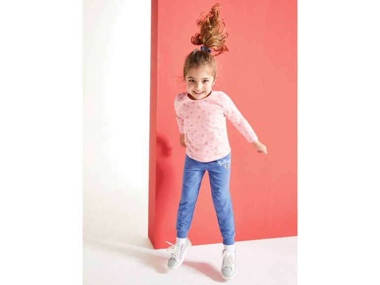 Pełny ekran: LUPILU® Spodnie dresowe dziewczęce z bawełną, 1 para - zdjęcie 1