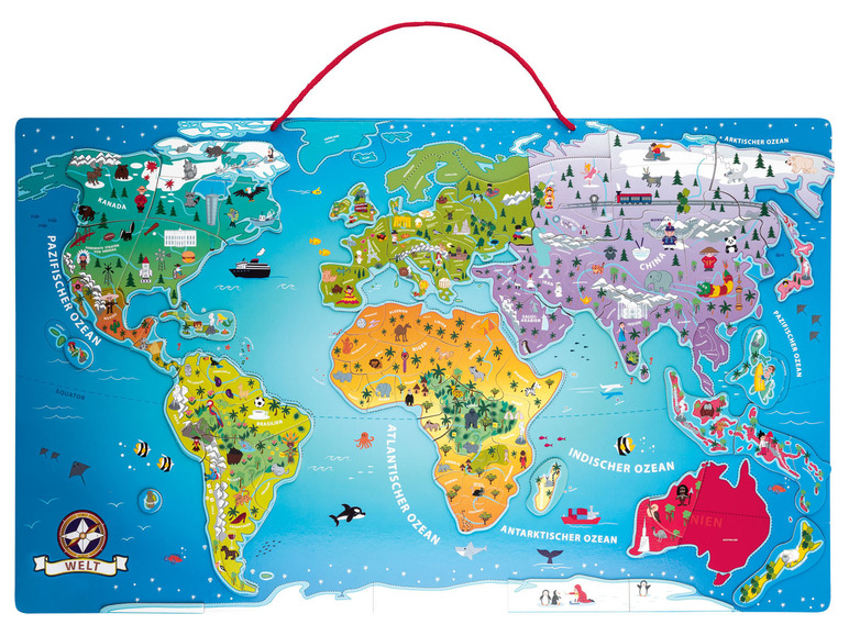 Pełny ekran: PLAYTIVE® Magnetyczna mapa świata lub Europy - zdjęcie 2