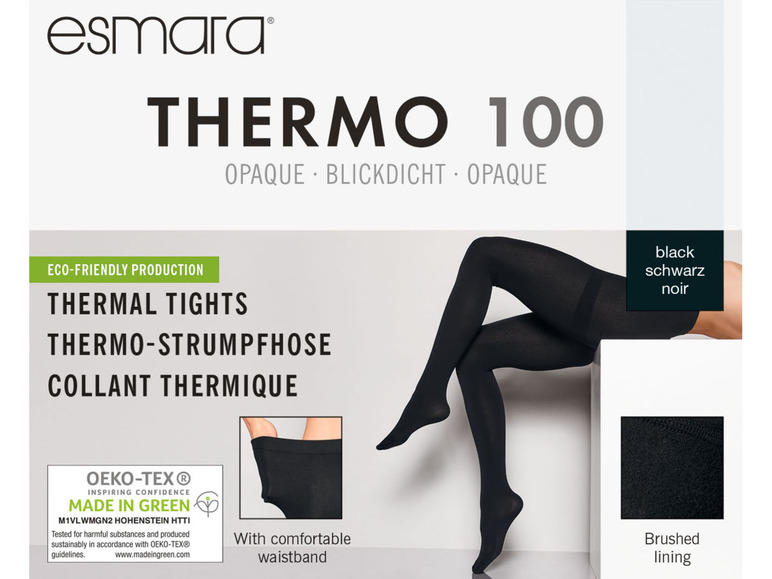Pełny ekran: ESMARA® Rajstopy damskie termiczne, kryjące, DEN 100 - zdjęcie 2